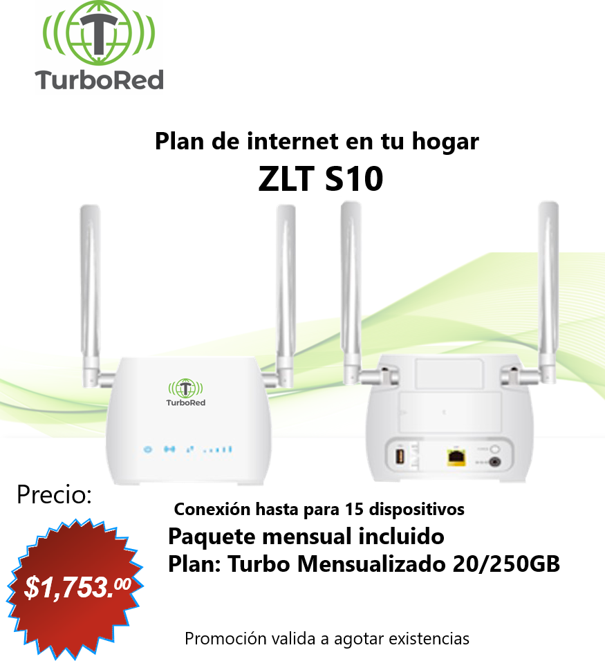 Combo Turbo Internet Hogar Mensualizado con 1 Mes Gratis Plan: Turbo 20 ...